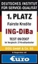 ING DiBa 1. Platz in der Zeitschrift Euro